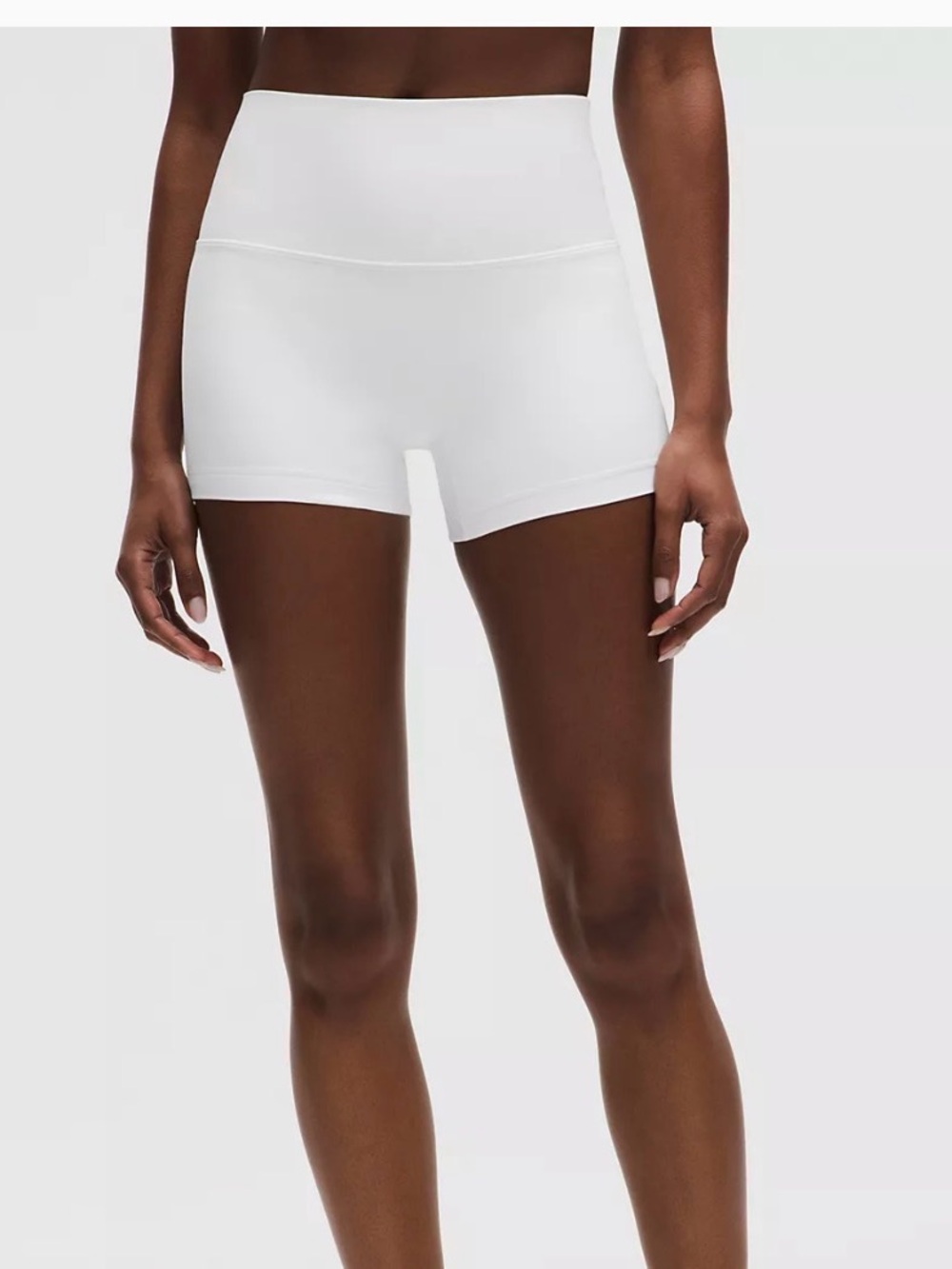 Lululemon  Align No Line High-Rise White Short 4"
